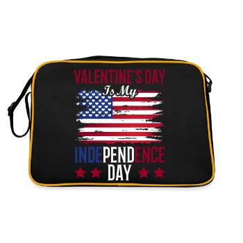 La Saint-Valentin est mon jour de l’indépendance - Sac Retro - noir/or - Dos