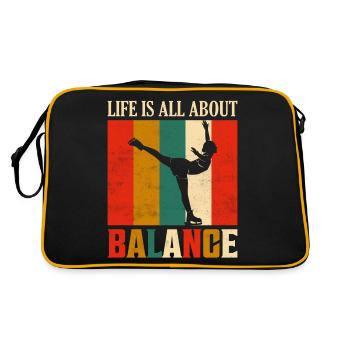 La vie est une question de patineur artistique de patinage d’équilibre - Sac Retro - noir/or - Dos