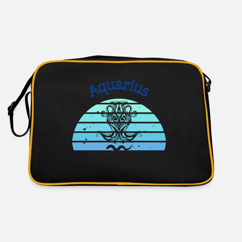 Retro-Logo astrologisches Zeichen "Wassermann" Retro Tasche