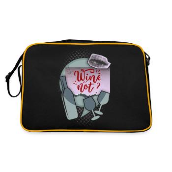 Drôle de dicton pour les buveurs de vin avec bouteille de vin - Sac Retro - noir/or - Dos