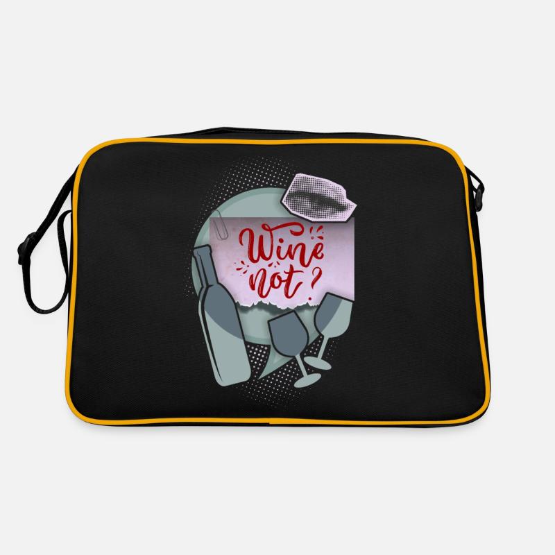 Funny saying for wine drinkers with wine bottle Retro Bag