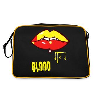 piercing & blood - Retro Bag - black/gold - Back