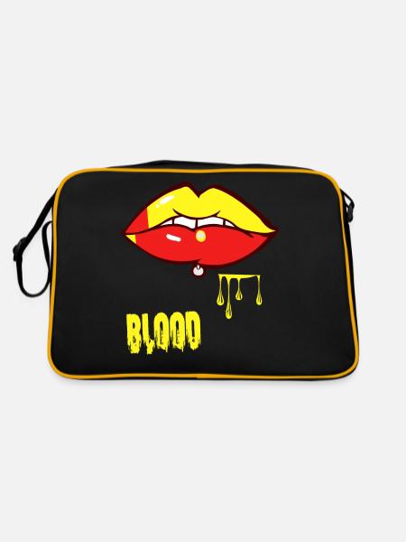 piercing & sang - Sac Retro - noir/or - Dos