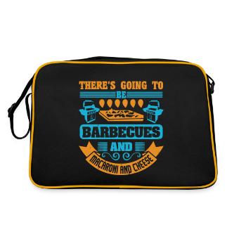 THERE IS GOING TO BE BARBECUE AND MACARONI AND - Retro Bag - black/gold - Back