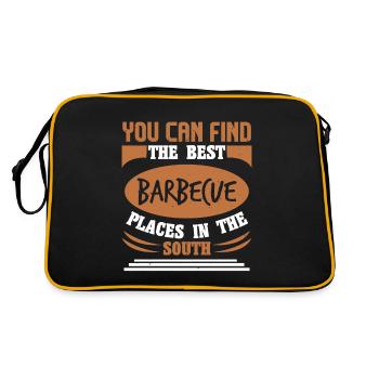 DIE BESTEN GRILLPLÄTZE FINDEST DU IM SÜDEN - Retro Tasche - Schwarz/Gold - Hinten