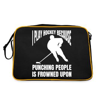 Joueur de hockey sur glace Fan de hockey Équipe de hockey sur glace Hockey sur glace - Sac Retro - noir/or - Dos