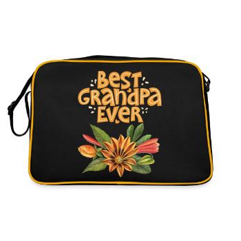 Grand-père, grand-père, grand-père disant, fête des pères - Sac Retro - noir/or - Dos