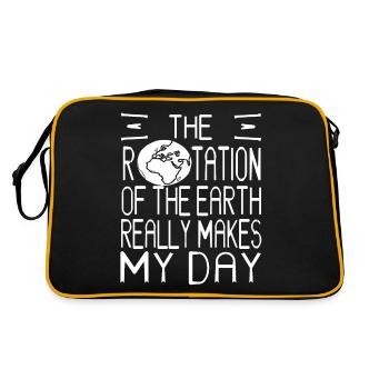 Une drôle de rotation de la Terre rend vraiment ma journée - Sac Retro - noir/or - Dos