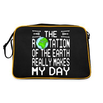 La rotation de la Terre rend vraiment ma journée drôle - Sac Retro - noir/or - Dos