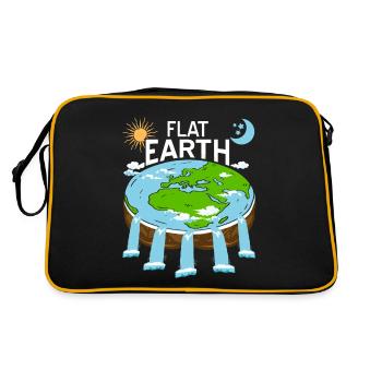 FLAT Earth Retro Flat Earther Designs - Retro Bag - black/gold - Back
