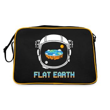 FLAT Earth Cool Astronaut Flat Earther Designs - Retro Bag - black/gold - Back