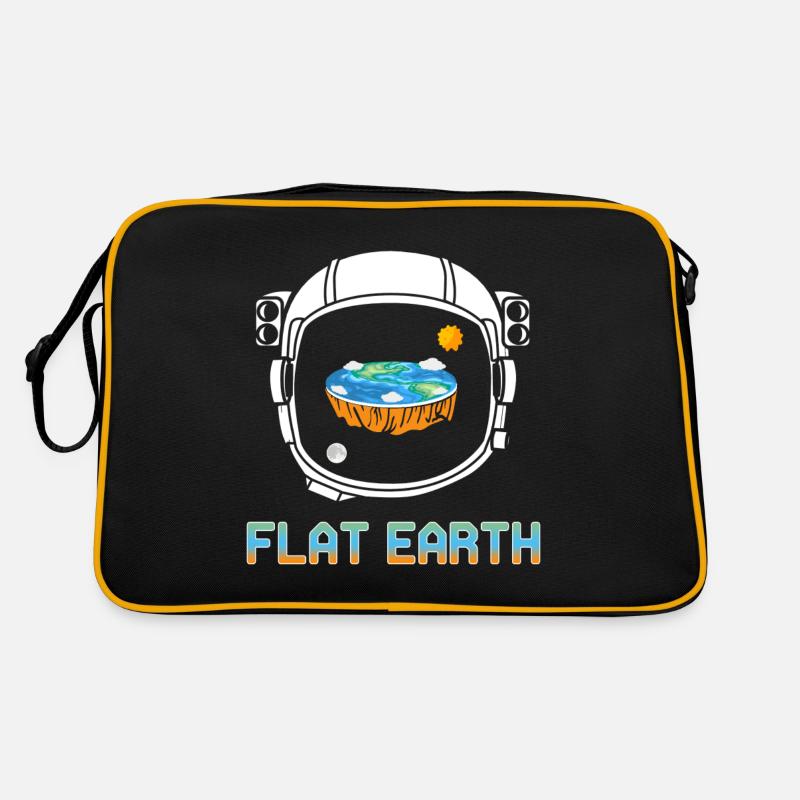 FLAT Earth Cool Astronaute Flat Earther Designs Sac Retro