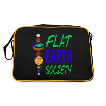 FLAT EARTH Society Retro Flat Earther Designs - Retro Bag - black/gold - Back