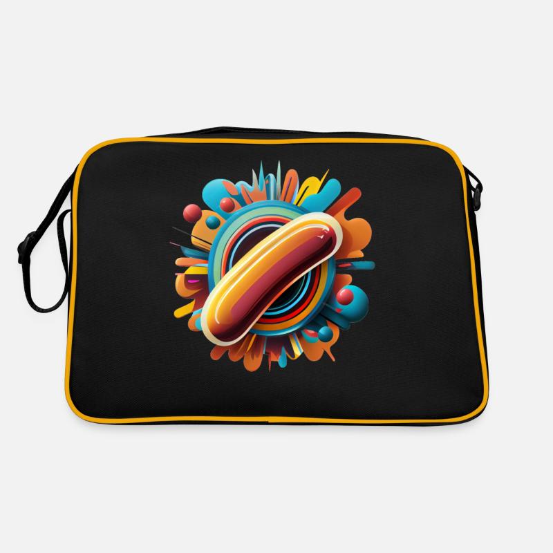 Hot-dog de restauration rapide dans le style BD Sac Retro