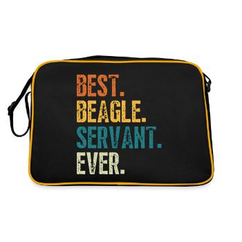 BEST BEAGLE SERVANT EVER - Retro Bag - black/gold - Back