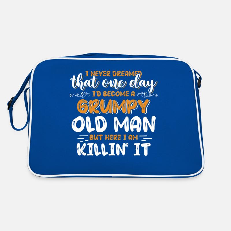 Lustige Grumpy Old Man Killin 'it Grandpa Opa Retro Tasche