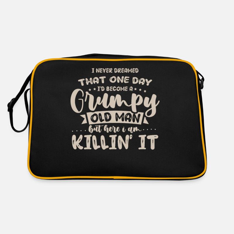 Lustige Grumpy Old Man Killin 'it Grandpa Opa Retro Tasche