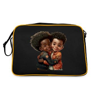 Jungsfreundschaft Kids of colour Friends - Retro Bag - black/gold - Back