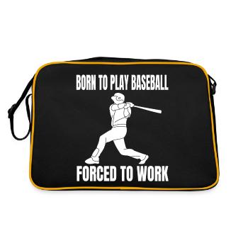 Baseballer Baseball Baseballteam Baseballspieler - Retro Tasche - Schwarz/Gold - Hinten