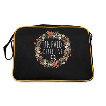 Unpaid Detective Shirt, Basically A Detective Shir - Retro Bag - black/gold - Back