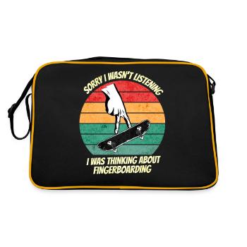 Fingerboarding Shirt, Fingerboard Shirt, Fingerboa - Retro Bag - black/gold - Back