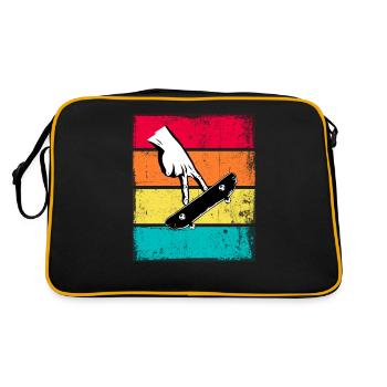 Fingerboarding Shirt, Fingerboard Shirt, Fingerboa - Retro Bag - black/gold - Back