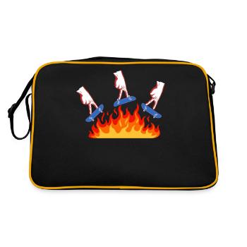 Fingerboarding Shirt, Fingerboard Shirt, Fingerboa - Retro Bag - black/gold - Back