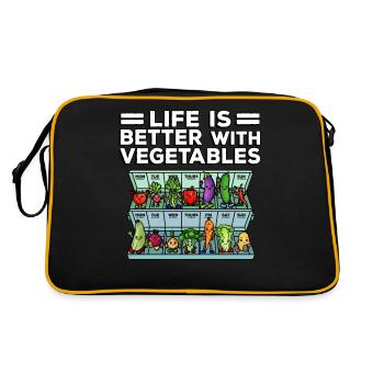 Medicine to Happiness Daily Dose of Vegetables - Retro Bag - black/gold - Back