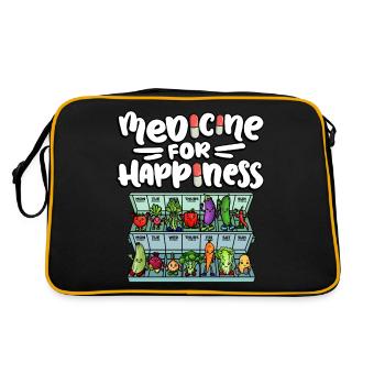 Medicine to Happiness Daily Dose of Vegetables - Retro Bag - black/gold - Back