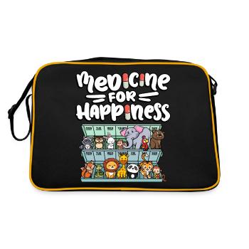Médecine pour le bonheur Zoo mignon - Sac Retro - noir/or - Dos