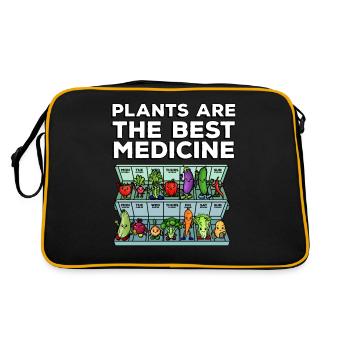 Medicine to Happiness Daily Dose of Vegetables - Retro Bag - black/gold - Back