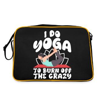 I Do Yoga To Burn Off The Crazy - Retro Bag - black/gold - Back