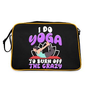 I Do Yoga To Burn Off The Crazy - Retro Bag - black/gold - Back