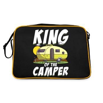 King Of The Camper Funny Camping - Retro Bag - black/gold - Back
