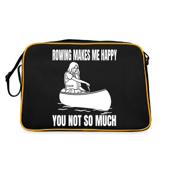 Rowing Rowing Rowing Club Rowing Team - Retro Bag - black/gold - Back