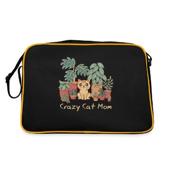Chats et plantes - Sac Retro - noir/or - Dos