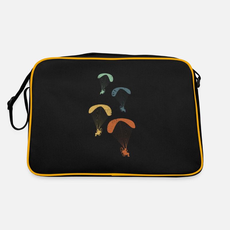 Paramotor Pilot Paramotoring - Retro Bag - black/gold
