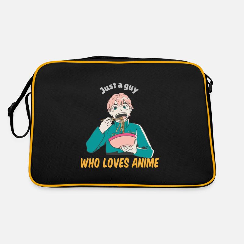 Just A Guy Who Loves Anime & Ramen Designs Retro Tasche