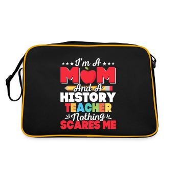 Je suis une maman et un professeur d’histoire Rien ne me fait peur - Sac Retro - noir/or - Dos