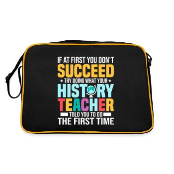 Do What Your History Teacher Told You Professor Ed - Retro Bag - black/gold - Back