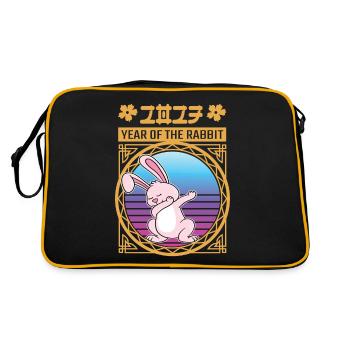Year Of The Rabbit 2023 Chinese New Year 2023 - Retro Bag - black/gold - Back