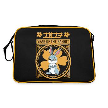 Year Of The Rabbit 2023 Chinese New Year 2023 - Retro Bag - black/gold - Back