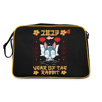 Year Of The Rabbit 2023 Chinese New Year 2023 - Retro Bag - black/gold - Back