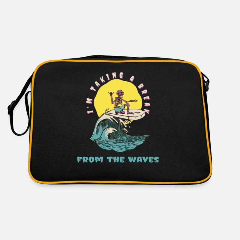 I'm Taking A Break From The Waves Funny Surfer Retro Bag