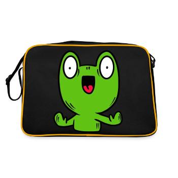 Drôle de grenouille, crapaud - Sac Retro - noir/or - Dos