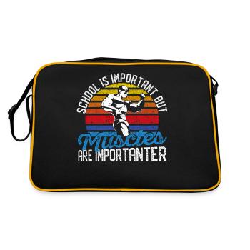 L’école est importante, mais les muscles sont plus importants - Sac Retro - noir/or - Dos