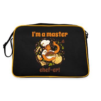 I'm A Master Chef-er! Funny Retro Chef Cook - Retro Bag - black/gold - Back