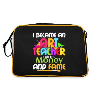 Je suis devenu professeur d’art pour l’argent et la renommée Edu - Sac Retro - noir/or - Dos
