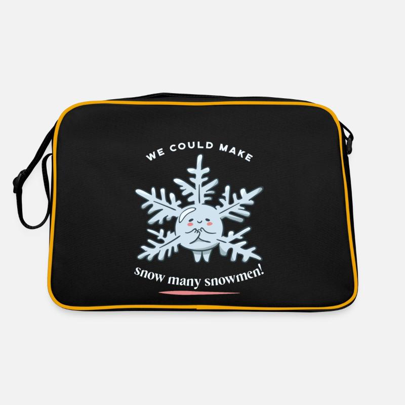 We Could Make Snow Many Snowmen! Funny Snow Winter Retro Bag