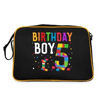 Anniversaire garçon bloque 5 ans - Sac Retro - noir/or - Dos